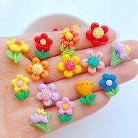 【CC】ஐ  30Pcs New Floret Resin Flatback Ornament Jewelry Making Hairwear Accessorie