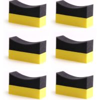 6Pcs Tire Contour Dressing Applicator Pads Gloss Shine Color Polishing Sponge Wax Wholesale Drop Ship