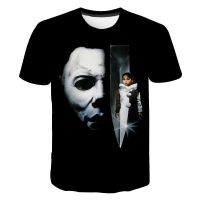 2023 NEWMichael Myers 3D Print T-shirt Horror Movie Halloween Men Women Fashion Streetwear O-Neck T Shirt Casual Tees Tops Male Clothing