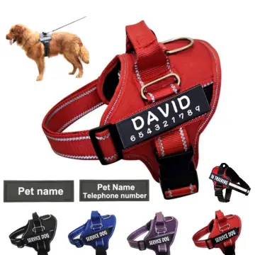 Large Custom Dog Velcro Label Pet Chest Strap Velcro Custom Patch Name Tag  Dog Chest Strap