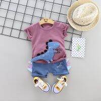 ♕ babyme Baby Boy Cotton Cartoon T-shirts + Printing Shorts 2 Pcsset