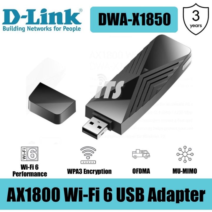 D-Link DWA-X1850 Wi-Fi 6 USB Adapter (DWA-X1850)