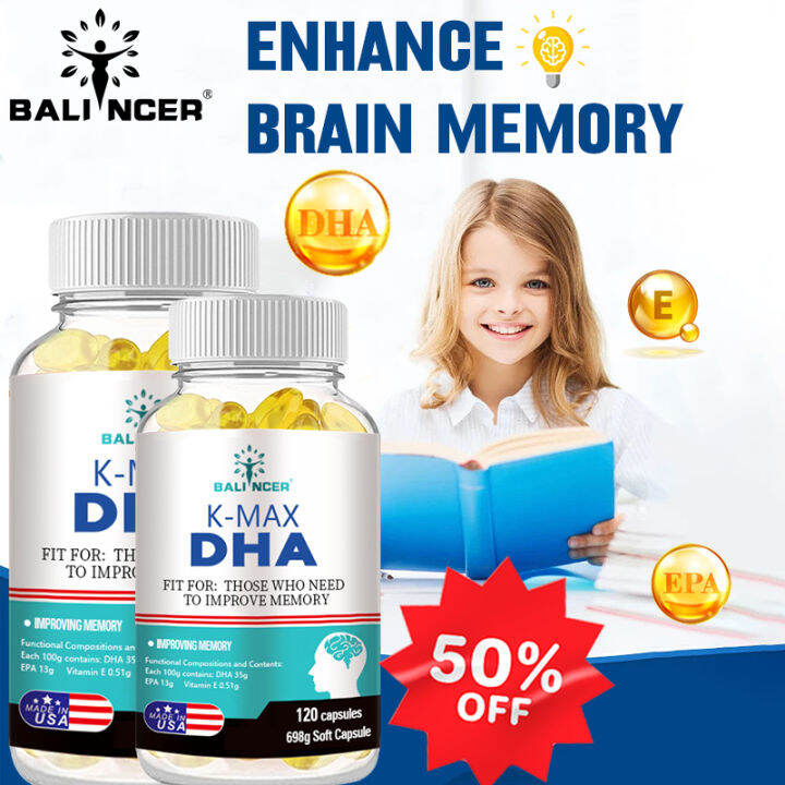 DAITEA DHA, fish oil brain supplement - enhances brain memory, promotes ...