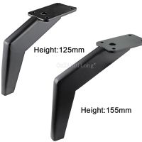 4PCS Black Metal Sofa Legs Furniture Feets Sofa Bed Table Bookcase Cabinet Support Hardaware Replacement Furniture Parts FJ1802 Furniture Protectors R