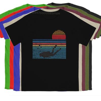 Vintage Vintage Retro T-Shirts Men Summer Tops Pure Cotton T-shirts Dive Scuba Diving Men Graphic Tees Printed Men Clothing