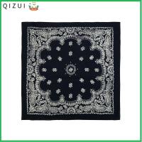 QIZUI Unisex ที่คาดผม สายรัดข้อมือ อุปกรณ์ขี่ม้า หมวก ผ้าพันคอสี่เหลี่ยม Paisley Bandana ผ้าพันคอ