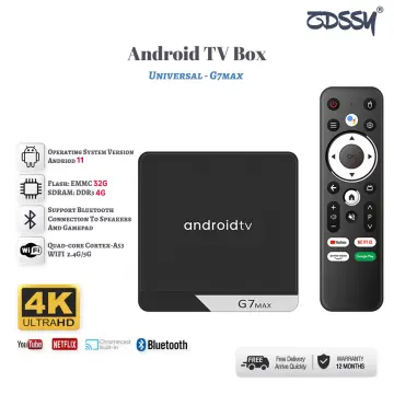 ANDROID BOX SMART TV 4K WIFI BLUETOOTH GOOGLE PLAY