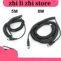 zhilizhi Store 5/8M 4 Pin core spring Aviation male to female Extension Video connector power lead Cable extend for Truck Bus Monitor Camera