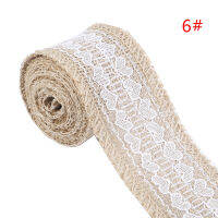 shiguo 2เมตร/ม้วนปอผ้าพันคอ hrclace ริบบิ้นสีขาวลูกไม้ Trim EDGE PARTY Decor