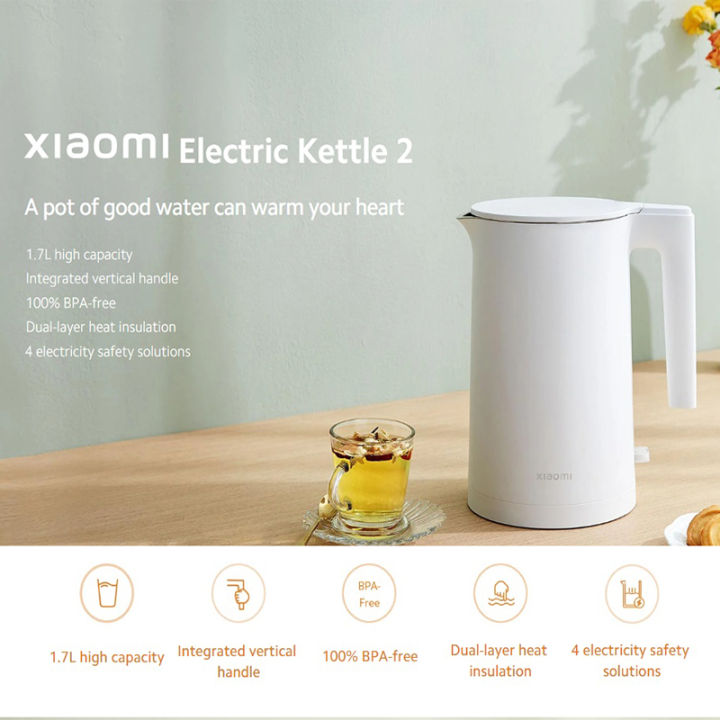 xiaomi-electric-kettle-2-global-version-ความจุ-1-7l-กาต้มน้ำไฟฟ้า-กาน้ำร้อนไฟฟ้า-กาต้มน้ำร้อน-กาน้ำร้อน-กาต้มน้ำ-ภายใน-5-นาที-กระติกน้ําร้อน-1800w-ไฟฟ้ากา