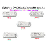 ZigBee Tuya แอป3.0 12V-36VDC ตัวควบคุมไฟ LED แรงดันไฟฟ้าคงที่24V 2CH * 5A สำหรับไฟแถบไฟ LED แบบสีเดียว CT RGB RGBW Rgbct