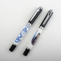 ✽✜✎ Jinhao Ceramic Fountain Pens 0.5mm Fine Nib Metal Silver Clip Inking Pens for Writing Back To School Office Supplies Stationery