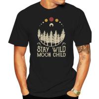 Stay Wild Moon Tshirt Cotton Black S3Xl Gildan