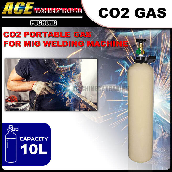 MIG Welding CO2 Gas Cylinder Portable 10L For MIG Welding Machine | Lazada