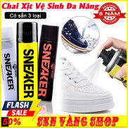 Chai xịt tạo bọt vệ sinh giày sneaker, tẩy trắng giày bị ố vàng