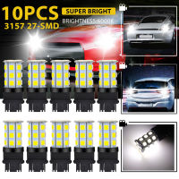 10ชิ้น3157 3156 27smd Led ย้อนกลับหางเบรกสัญญาณไฟหลอดไฟ6000พัน360องศาแสงอะไหล่【fast】