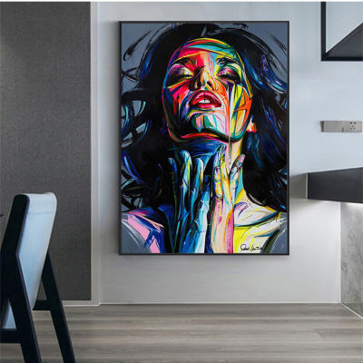 Bedroom Living Room Home Decoration Colorful Woman Abstract Canvas Painting Printing Poster Pictures Wall Art