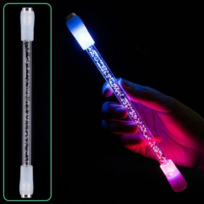 Colorful Spinning Pen Finger Rotating Pen with LED Lights Anti-slip Detachable