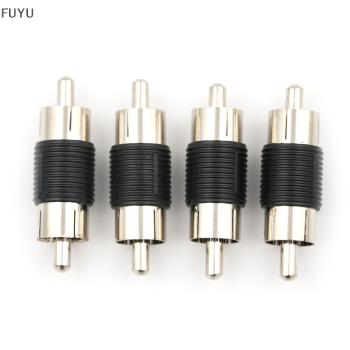 fuyu-4pcs-ตรง-av-rca-male-to-male-audio-video-connector-ข้อต่ออะแดปเตอร์