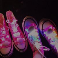 New LED Sport Shoe Laces Luminous Shoelaces Glow Shoe Strings Round Flash Light Shoelaces Party Decor Accessories Dropshipping