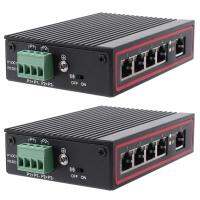 2X 5-Port RJ45 10/100M Ethernet Desktop Switch Hubs Network Laptop DIN Rail Type