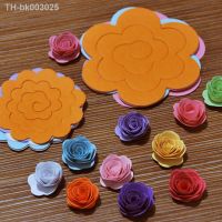 ☊◄ 20Pcs DIY Three-dimensional Paper Roll Flower Handmade Paper Rose Scrapbooking Craft Round Coloured Fake Flower Origami Material