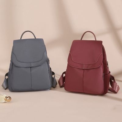 Casual Solid Color Oxford Cloth Backpack 2022 New Style Fashion Student Schoolbag Large Capacity Outdoor Travel
