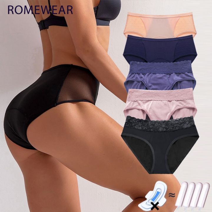 Plus Size Period Underwear Women Bamboo Fiber 4-Layer Leakproof