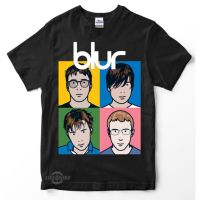 2023 newnew ARRIVAL 100 cotton Fashion TEE New Blur band เสื้อยืดแขนสั้นผู้ชายโลหะสีดำ