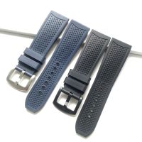 Suitable For Original quality rubber watch strap suitable for Cartier Caliber CALIBRE chain mens black and blue 23mm