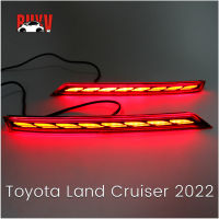 BuyV LED ไฟท้ายสำหรับ Toyota Land Cruiser 2022,3-Function กันชนหลังไฟเบรกขับรถไฟเลี้ยว