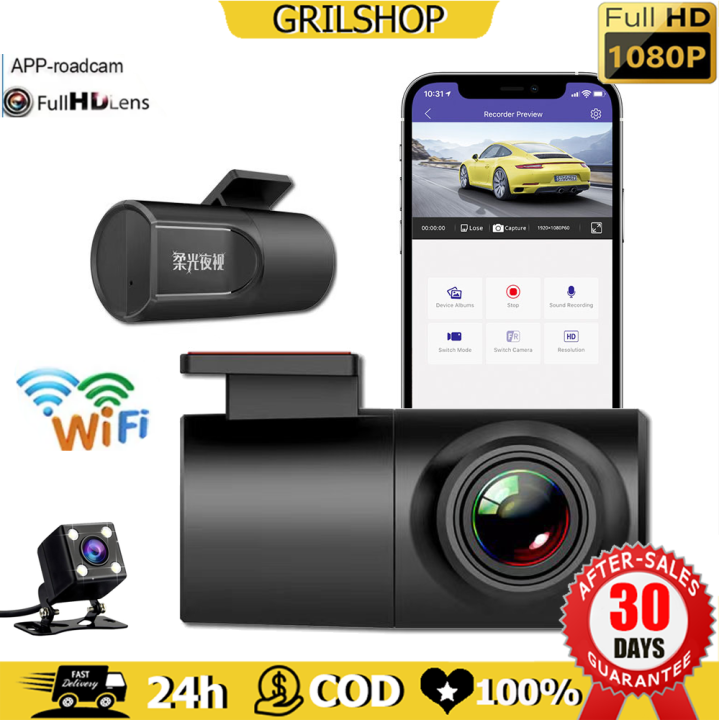 ส่งจากไทย-android-usb-กล้องติดรถยนต์-wifi-1080p-กล้องติดรถยนต์-รุ่น-v2-wifi-dash-cam-720p-ดูผ่าน-app-มือถือ-ได้-dvr-dashcam-ปรับได้-270องศา-กล้องบันทึกวิดีโอ