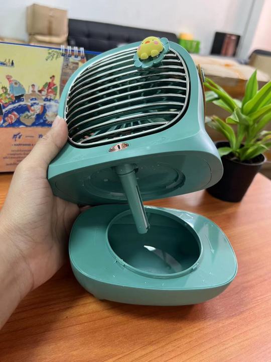 พัดลมไอเย็น-air-cooler-รุ่นms-103-พัดลมตั้งโต๊ะพ่นไอน้ำ-มีหูหิ้วพร้อมพกพา-ชาร์จusb-เก็บแบต