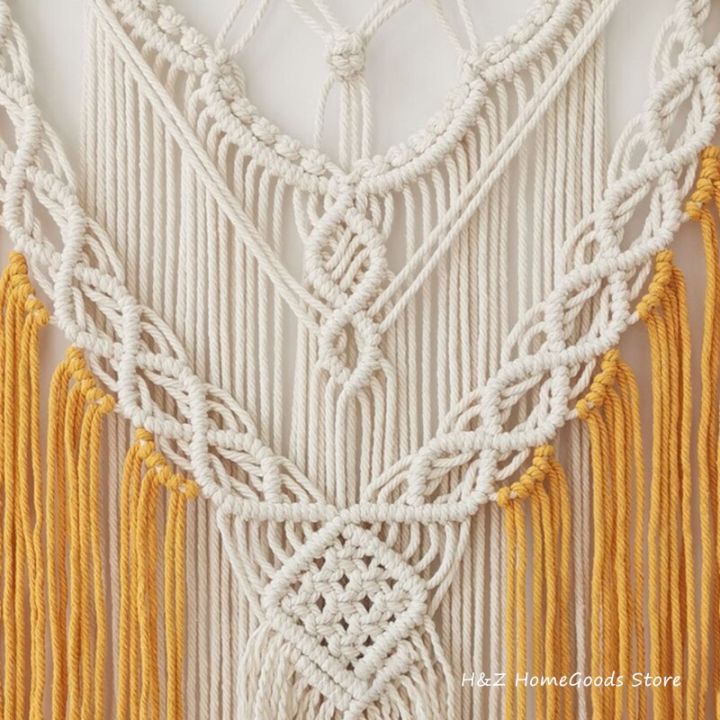 ที่แขวนเชือกในร่มชั้นแขวนผนัง-macrame-สไตล์โบโฮที่ใส่กระถางดอกไม้สไตล์โบฮีเมียนตกแต่งห้องนอนตกแต่งศิลปะเรขาคณิตสำหรับบ้าน