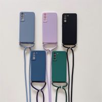 {OLI STUDIO}สายรัดสีทึบ Chaเผื่อว่าสำหรับ SamsungS21 Plus S21S20 FeLanyard RopeCover Fundas