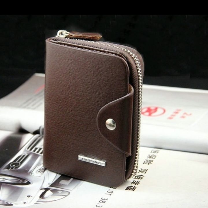 layor-wallet-กระเป๋าสตางค์ผู้ชายสไตล์ใหม่กระเป๋าหนังแท้กระเป๋าคลัตช์-cente-bifold-purse-100รับประกันขายส่ง-wb44