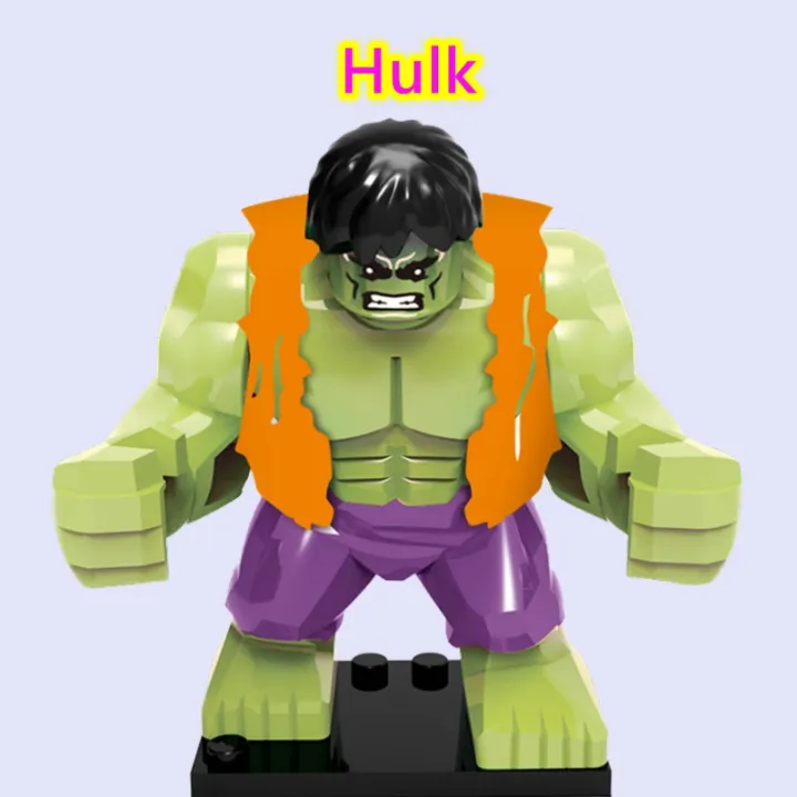 miniตัวเลข-avengers-big-hulk-bruce-banner-spiderman-บล็อกตัวต่อของเล่นสำหรับเด็ก