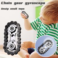 Bike Chain Spinner Fidget Toys for Adults Metal Fingertip Gyroscope Anti Stress Anxiety Desk Toy Sprockets Flywheel Chain Spiner