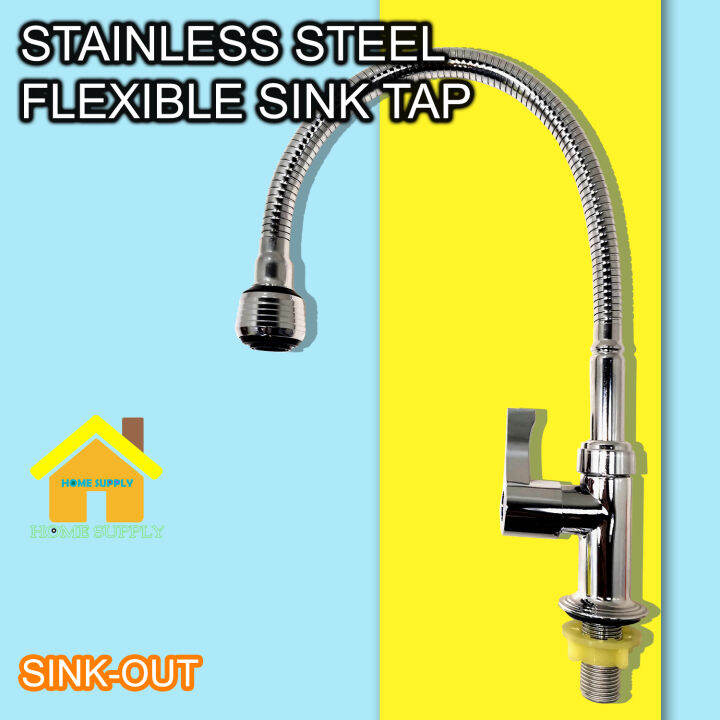 MITCO Stainless Steel Chrome Flexible Water Tap ( SinkOut ) / Sink Tap