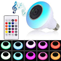 1PC E27RGB Bluetooth Light LED Bulb Lamp Wireless Bluetooth Speaker Music Playing Dimmable Audio Smart Remote Control Light