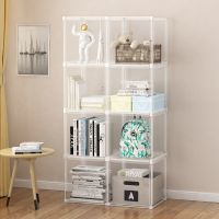 [COD] Transparent bookcase bookshelf dust-proof student economical simple blind box storage bedroom desk wholesale