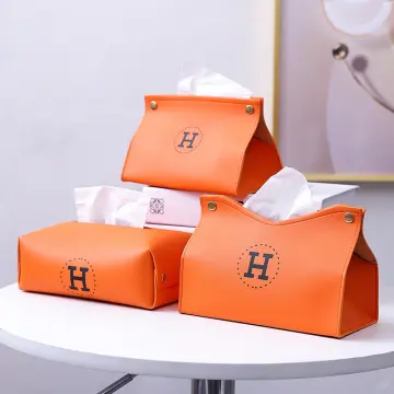 Hermes Red K-box Small Tissue Box