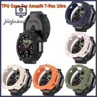 JIAJUSUANSOU กรอบกันชนซองป้องกัน TPU ปกป้องหน้าจอเปลือกขอบสมาร์ทวอท์ชสำหรับ Amazfit T-Rex Ultra