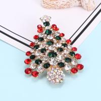 SUNNYDOLL Fashion Women Brooch Crystal Alloy Christmas Tree Brooch Pin Christmas Tree Brooch Gifts Jewelry