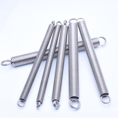 1Pcs 304 stainless steel wire diameter 0.3mm 0.4mm 0.5mm 0.6mm 0.7mm 0.8mm 1.0mm 300mm Dual Hook Long Expansion Tension Spring Electrical Connectors