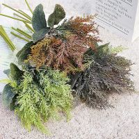 5Pcs/bundle Cypress needle greens Plastic handmade artificial flowers home garden decoration flores fake grass pine plants