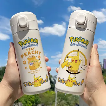 560ML Pokemon Anime Water Bottle Pikachu kawaii kids Portable Plastic Water  Glass Pokemon Adult High Capacity Sports Water Cup