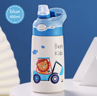 2021400ML Children Thermos Water Bottle Kids Thermos Mug Baby Duck Billed Straw 316 Stainless Steel Vacuum Flasks Tumbler Thermo Cup