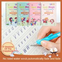 【cw】 4 Books Reusable Copybook for Calligraphy Learn Alphabet Painting Arithmetic Math Children Kids Handwriting Practice 【hot】