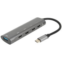 USB อุปกรณ์เสริมสำหรับการเชื่อมต่อกับแลบทอป5ใน1 USB หลายพอร์ต3.0 PD 60W 5Gbps อะลูมินัมอัลลอย USB ความเร็วสูง USB Type-C ฮับต่อพ่วงสำหรับ Windows